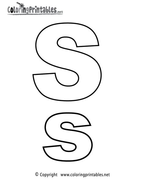 Alphabet Letter S Coloring Page A Free English Coloring Printable