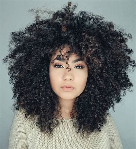 Curly Hair With Bangs Curly Hair Care Kinky Hair Hairstyles With Bangs Cool Hairstyles