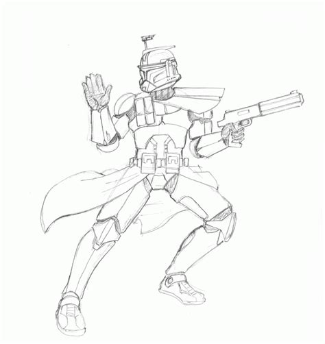 Commander Bly Coloring Pages Sketch Coloring Page