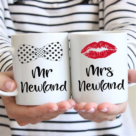 Mr And Mrs Personalised Wedding Mugs By The Best Of Me Designs