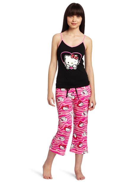 Hello Kitty Womens Hk Dreaming Of Love Two Piece Pajama Pant Set Sleepwear Women Clothes