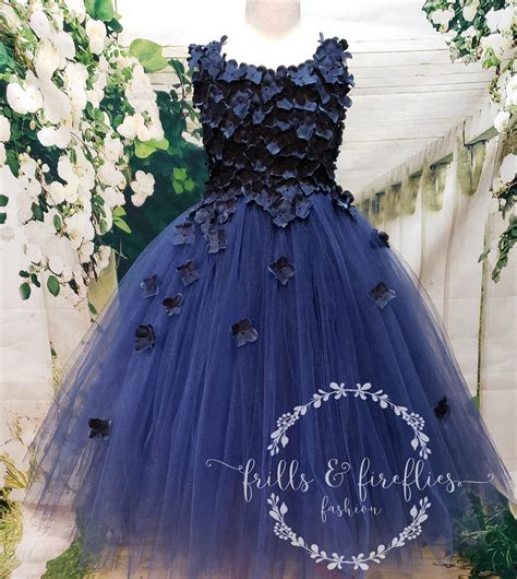 7 Luxury Navy Blue Flower Girls Dresses A 170