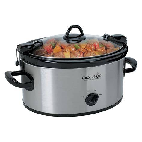 Crock Pot Sccpvl600 S 6 Qt Cook And Carry Slow Cooker Stainless Steel