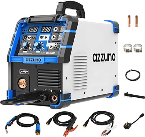 AZZUNO 200A MIG Welder 110V 220V Dual Voltage Multiprocess Welder Gas
