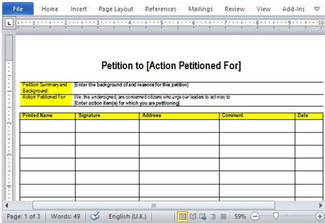 Best Free Petition Templates For Word