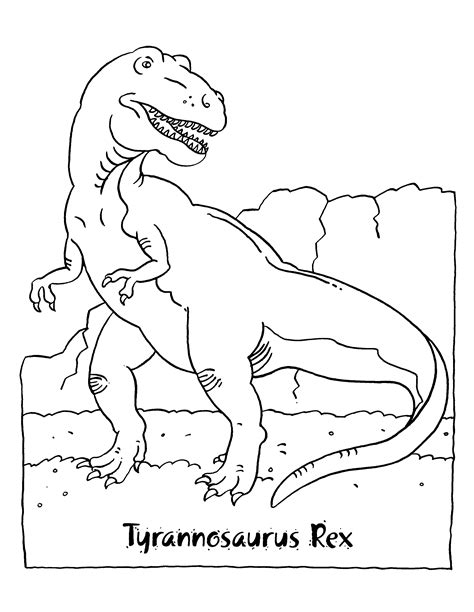 Coloriage T Rex Dinosaure à Imprimer
