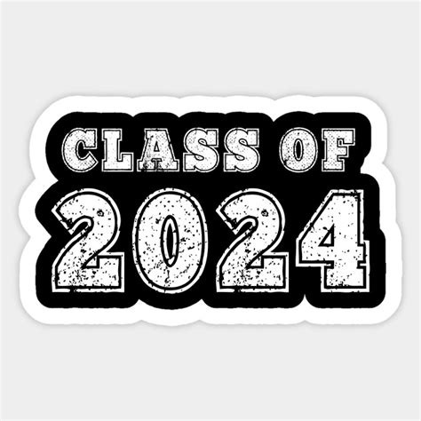 Class Of 2024 Distressed Back To School Design 100th Sticker