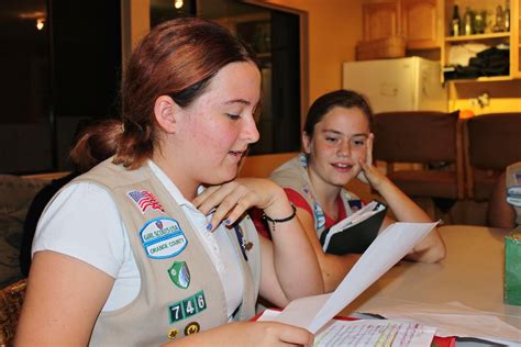 HUNTINGTON BEACH GIRL SCOUT TROOP 746 WORKING ON THE MEDIA JOURNEY