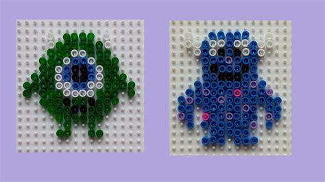 Diy Monsters Inc Hama Beads Mike And Sulley Youtube