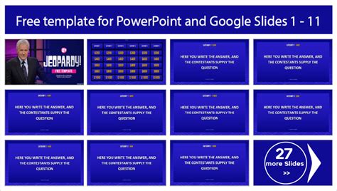 Jeopardy Game Template Powerpoint Templates And Google Slides