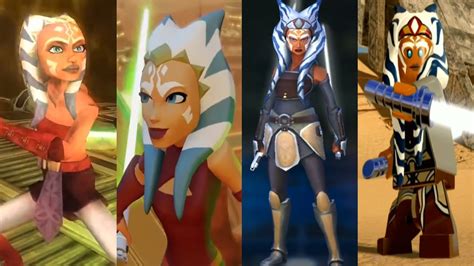 the evolution of ahsoka tano in star wars games youtube
