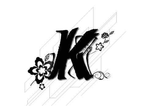 Download Captivating Black Aesthetic Letter K Wallpaper