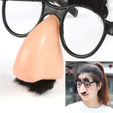 Party Accessory Mustache Fake Nose Eyebrow Clown Funny Costume Props Party Glasses Big Nose