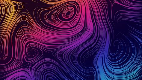 Download Wallpaper 2560x1440 Abstract Pattern Curvy Lines Dual Wide