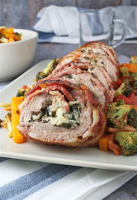 The internal temperature of the tenderloins will continue to rise while they rest. Bacon Wrapped Stuffed Pork Tenderloin | Recipe | Pork ...