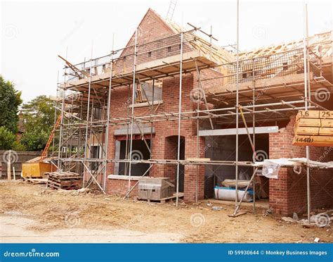 Building Site With House Under Construction Stock Photo Image Of