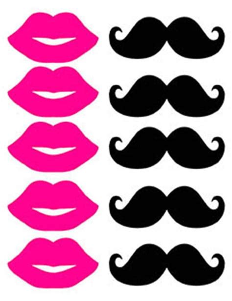 Photo Booth Props Mustache And Hot Pink Lips Weddingbridal Etsy In Hot Pink Lips Photo
