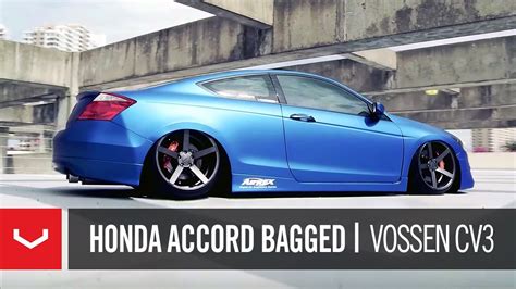 Honda Accord Bagged On 20 Vossen Vvs Cv3 Concave Wheels Rims Youtube