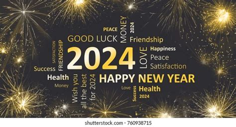 New Year Card 2024 Stock Illustration 760938715 Shutterstock