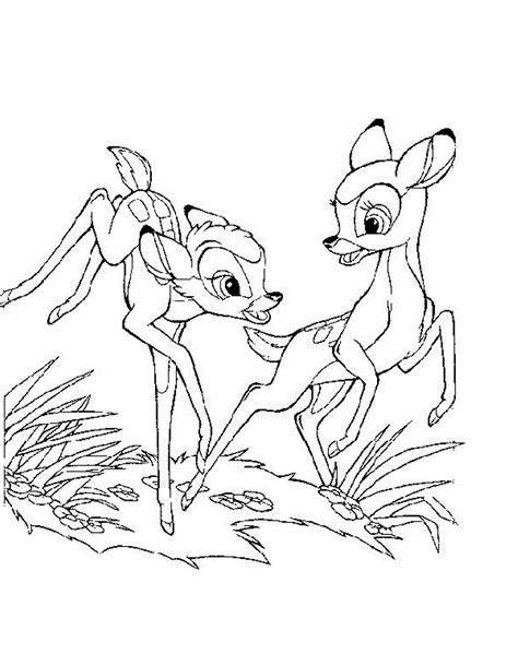 Bambi Drawing Sketch Coloring Page