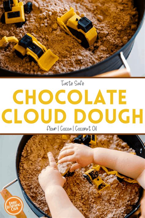 chocolate cloud dough a taste safe sensory activity little learning club