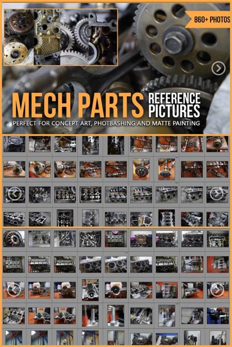 Artstation 860 Mech Parts Reference Pictures Resources Concept