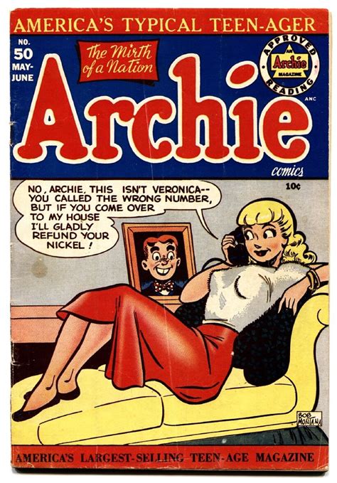 Archie Betty Headlight Cover Bob Montana Classic Cover Comic Book Comic Books