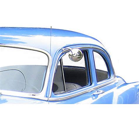 3 Chrome Curved Arm Peep Side Door Glass Mirror Outside Rear View Hot