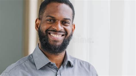 Headshot Positive Adult Bearded African American Male Company Manager