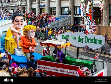 Street Carnival Parade And Party In Cologne Germany At Carnival Monday Shrove Monday Rose