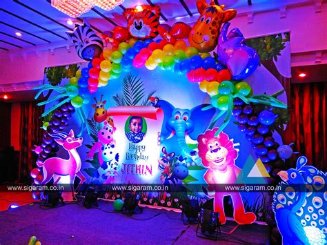 No matter where you are celebrating paddy's day, whether it be in cork, galway, kilkenny or dublin, be sure to separate yourself from the crowd with partyworld's fantastic range of party accessories. Jungle Themed Birthday Party Decoration @ Annamalai Hotel ...
