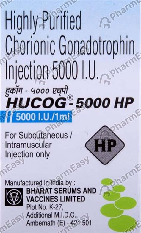 Hucog Hp 5000 Iuml Injection 1 Uses Side Effects Price And Dosage