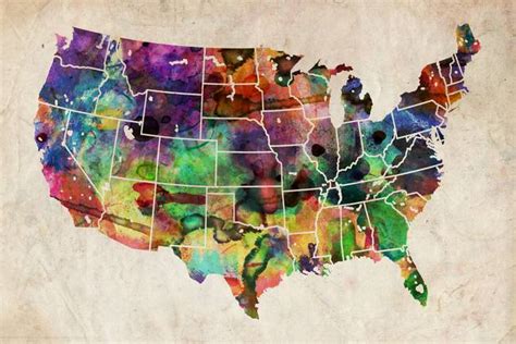 Watercolor Us Map At Getdrawings Free Download