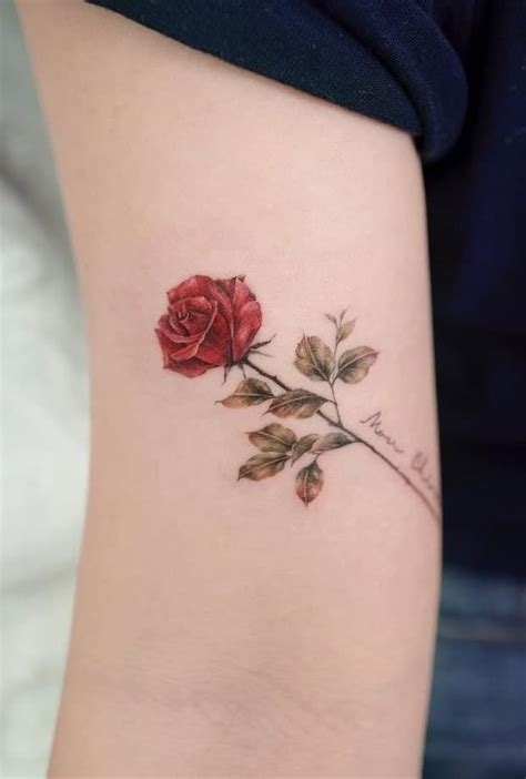 80 Stunning Red Rose Tattoo Ideas