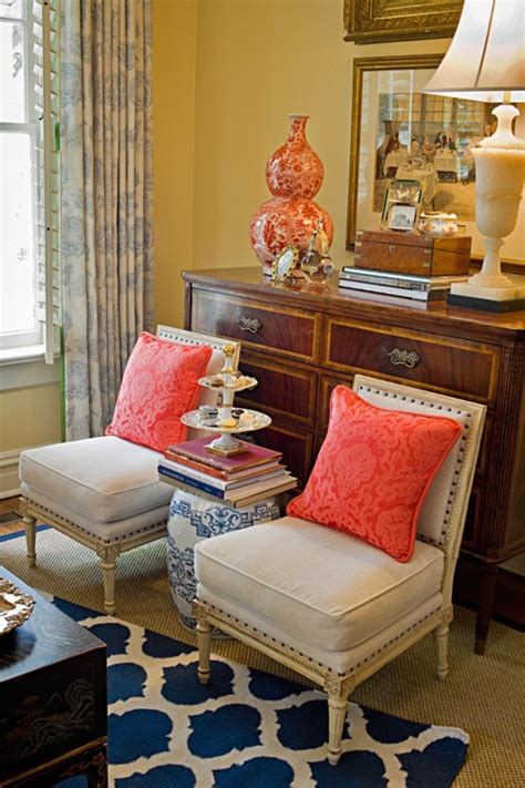 Coral Living Room And Bedroom Color Blends Diy Decorating
