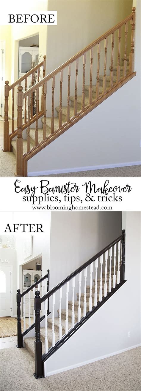 Maybe you would like to learn more about one of these? DIY Stair Railing Makeover | Staircase makeover, Stair makeover, Diy stair railing