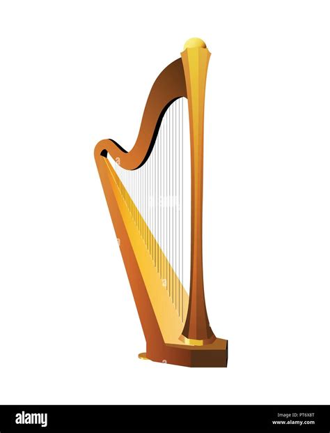 Vector Illustration Of Harp Stock Vector Image And Art Alamy