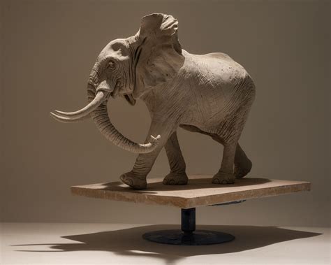 African Elephant Sculpture In Bronze Nick Mackman Animal Sculpture