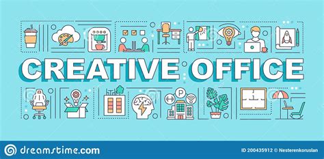 Creative Office Word Concepts Banner Stock Vector Illustration Of