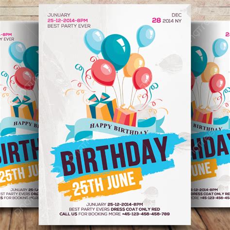Birthday Flyer Template Download On Pngtree