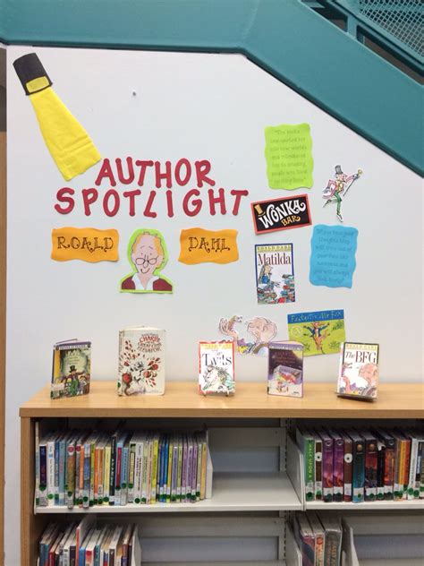 Author Spotlight Library Display Made By Lacemeier School Library Displays Library Displays