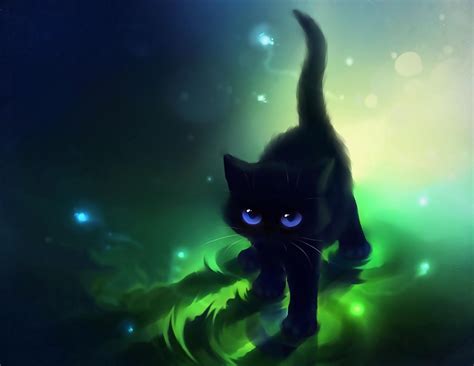 Images For Cute Anime Cat Wallpapers Black Cat Anime
