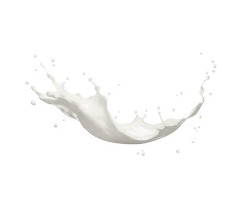 White Milk Wave Splash With Splatters And Drops 23518021 Vector Art At