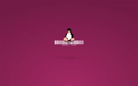 Fondos De Pantalla Ilustración Texto Logo Linux Tux Rosado