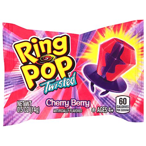 Ring Pop Candy Cherry Berry Twisted 05 Oz Jelly Beans And Fruity