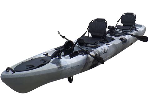 Bkc Pk14 Angler 14 Foot Sit On Top Tandem Pedal Fishing Kayak W