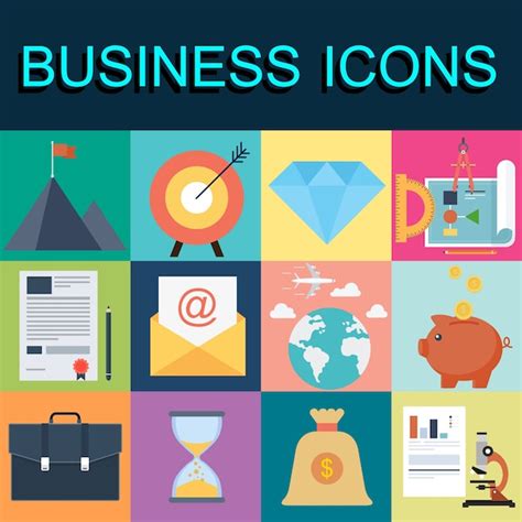 Collection Of Business Icons Vector Premium Download