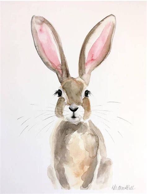 Honey Bunny Aquarelle Impression Etsy Bunny Watercolor Watercolor