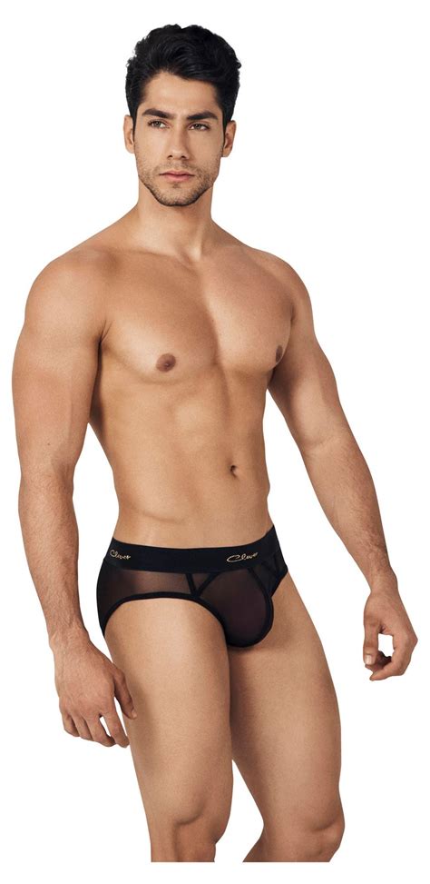 clever moda myself brief mens see through underwear male bikini mesh black gold ebay