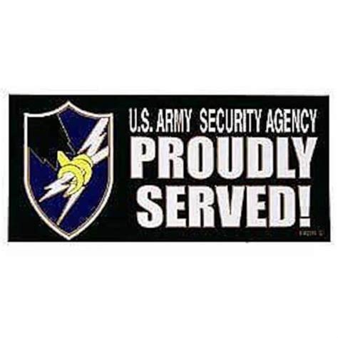 Asa Army Security Agency Military Proudly Served Decal 65 Ebay